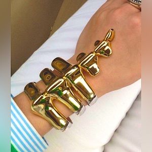 nOir Jewelry Dinosaur Rib Cage Cuff Bracelet